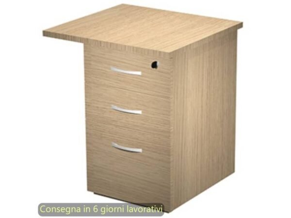 Cassettiera alta per scrivanie 2 cassetti + 1 classificatore 65x60xH.73 cm Flex Artexport rovere - CA60+TOP65/C