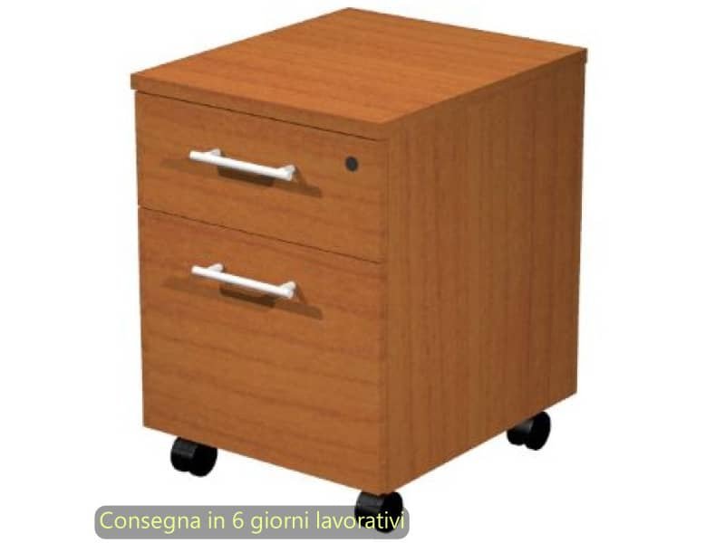 Cassettiera Presto 1 cassetto con serratura + 1 classificatore – smontata 41,8x52x59,5 cm ciliegio Artexport