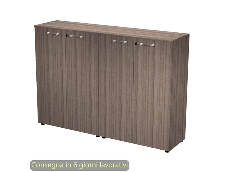 Coppia mobili medi con ante 180×45,3xH.126,2 cm Giunone Artexport noce toscano – 235C-62-69_N