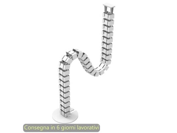 Salita cavi snodata per scrivanie grigio alluminio Bridge Artexport grigio alluminio - 3-CBAD0017-EC