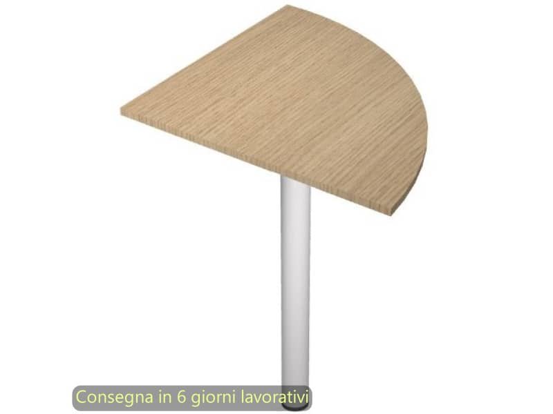 Raccordo a 90ø con supporto metallico cromato per scrivanie Presto 80×80 cm Artexport rovere – 313-11C_C