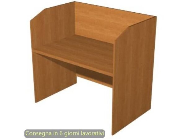 Postazione Call Center Presto 125x80xH.119 cm Artexport piano noce chiaro - CALL125/4