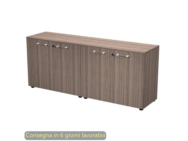 Coppia mobili bassi con ante 180×45,3xH.75 cm Giunone Artexport noce toscano – 230C-62-67_N