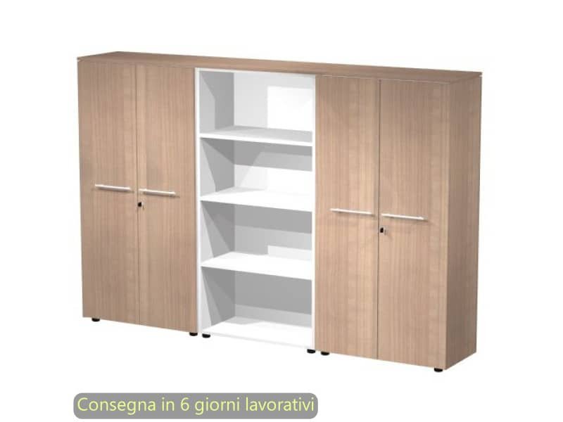 Composizione tre armadi medi con 2 coppie ante 162,8x43xH.158,2 cm Flora Artexport ciliegio arabis – 937T-73×2/K