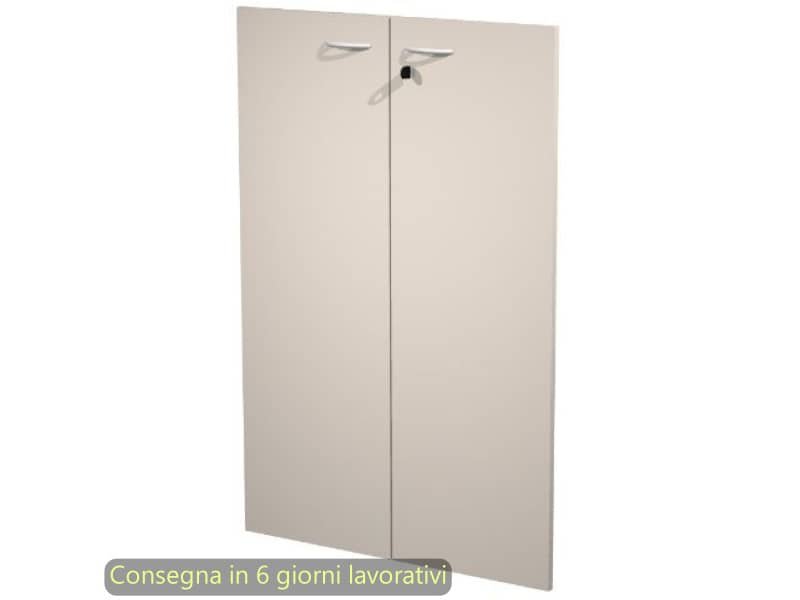 Coppia ante con serratura in melaminico per mobile medio Presto 80×115 cm Artexport beige – 60069M/Q