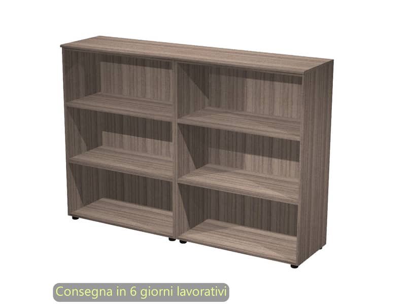 Coppia mobili medi a giorno 180×45,3xH.126,2 cm Giunone Artexport noce toscano – 235C-62_N