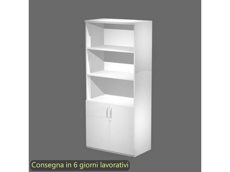 Mobile alto con ante basse 80x46xH.181,8 cm con serratura Flex Artexport bianco BH+AB+BH-C/3