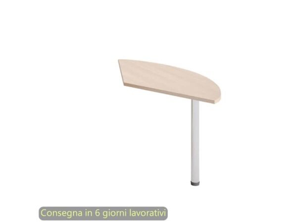 Allungo laterale scrivania rev. dx/sx supporto metallo grigio 145x67xH.73 cm Flex Artexport top rovere - EXTC+60011/C