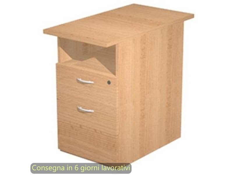 Cassettiera alta 1 vano a giorno + 1 cassetto + 1 file 43x80xH.72 cm smontata Presto Artexport faggio – 60023/6