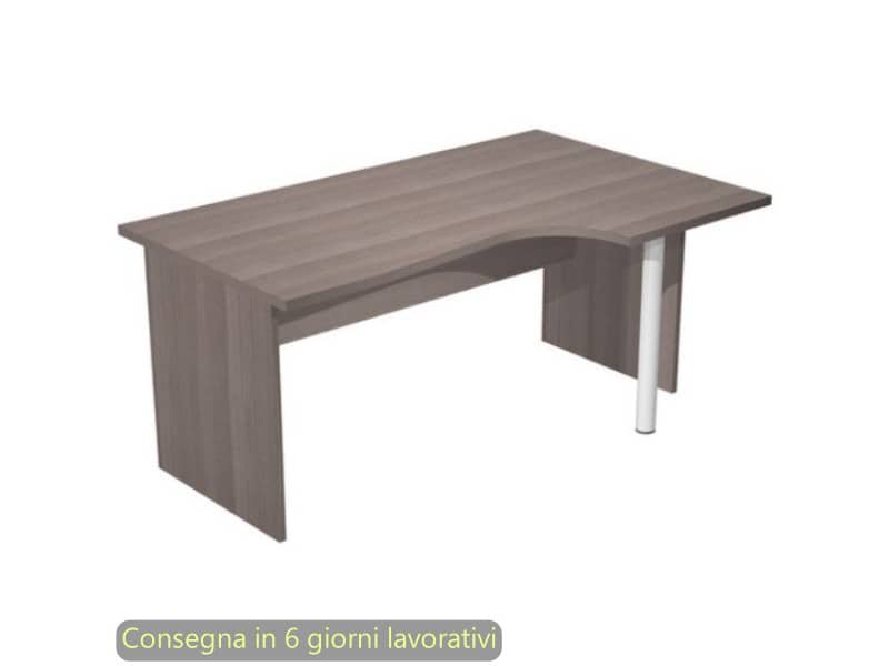 Scrivania penisola dx frassino toscano 160×60/80/100xH72 cm gamba a pannello in melaminico Presto Compact – 008PAN11/F