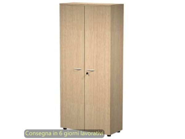 Mobile alto con ante con serratura 80x35xH.180 cm 3 ripiani Presto Artexport rovere - 038-39-75M/C