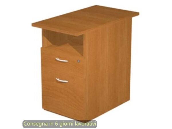 Cassettiera alta 1 vano a giorno + 1 cassetto + 1 file 43x80xH.72 cm smontata Presto Artexport noce chiaro - 60023/4