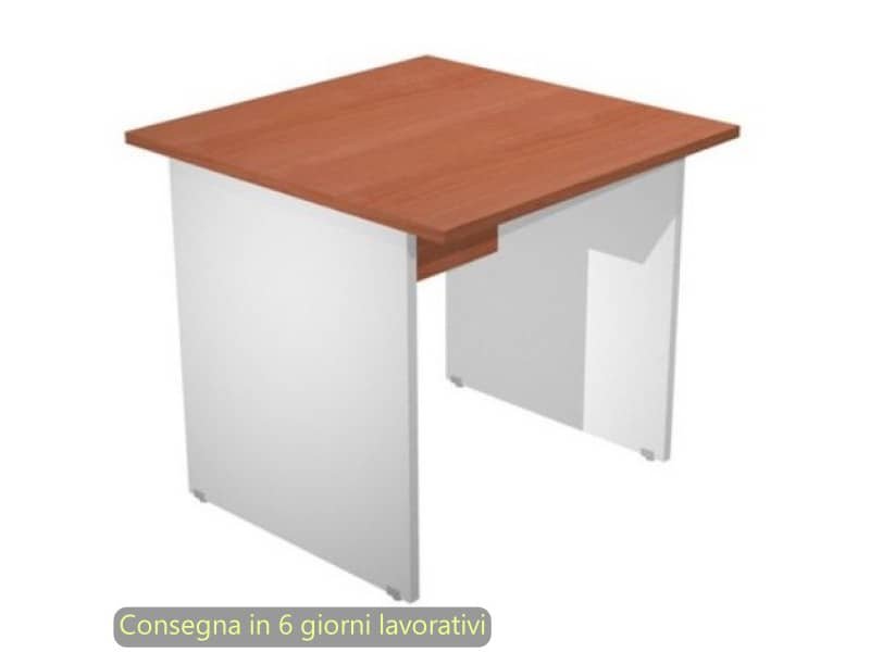 Scrivania ciliegio arabis 80x80xH.72 cm gamba a pannello grigia linea Presto Artexport – 001PAN/H5