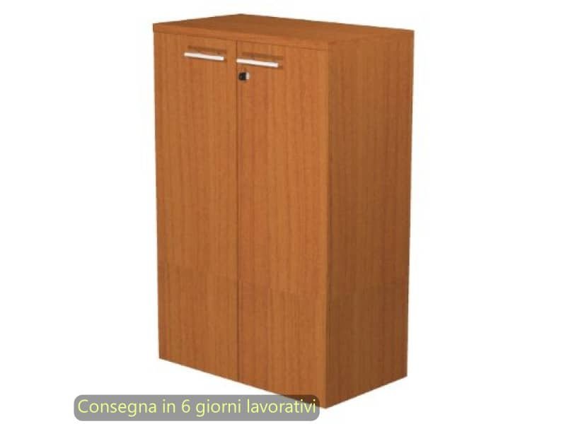 Mobile medio con ante con serratura 80x35xH.120 cm 2 ripiani Presto Artexport ciliegio arabis – 035-69M/H