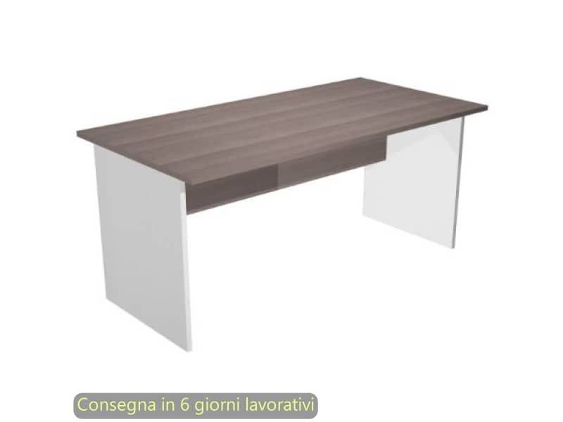 Scrivania frassino toscano 160x80xH72 cm gambe a pannello grigia linea Presto Artexport – 003PAN/F5