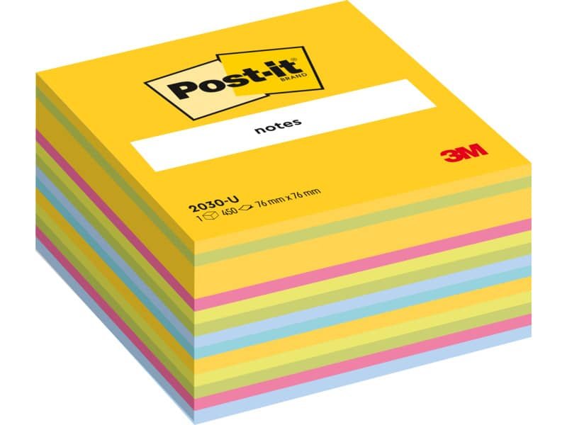 Foglietti riposizionabili Post-it© Notes Cubo Neon 76×76 mm assortiti 450 ff 2030 U