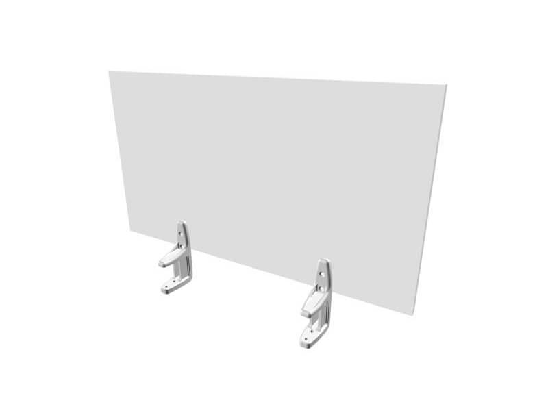 Pannello divisorio in melaminico grigio per scrivanie singole 80xH.42 cm linea Practika Quadrifoglio – CODI080-GR