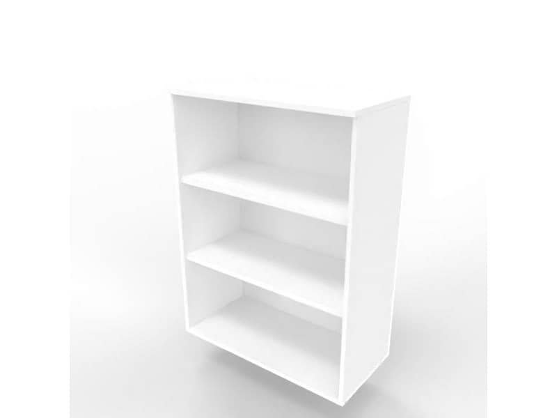 Armadio a giorno medio finitura bianco scocca bianca 90x45xH.123,2 cm linea Practika Quadrifoglio – ECEM90G-BA-BA