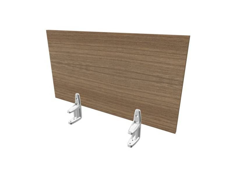 Pannello divisorio in melaminico noce canaletto per scrivanie singole  80xH.42 cm Practika Quadrifoglio – CODI080-NO