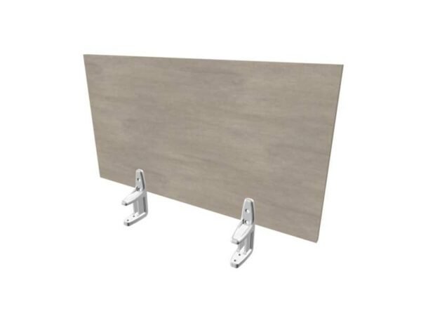 Pannello divisorio in melaminico cemento per scrivanie singole 80xH.42 cm linea Practika Quadrifoglio - CODI080-CL
