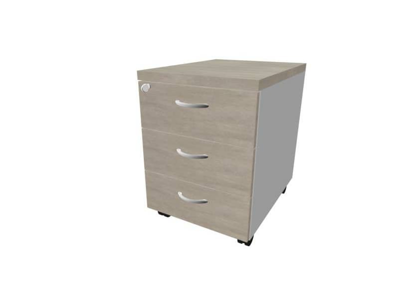 Cassettiera cemento 3 cassetti 42x56x58 cm con ruote e serratura linea Practika Quadrifoglio – PKCA0003-CL-AA