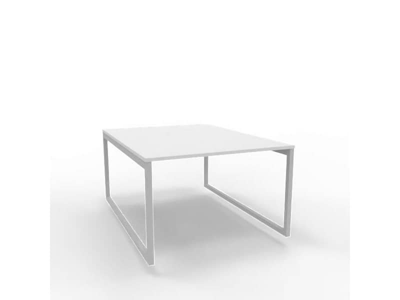 Bench piano grigio 120x160xH.75 cm gamba ad anello in acciaio argento linea Practika P2 Quadrifoglio – ECBEA12-GR-A