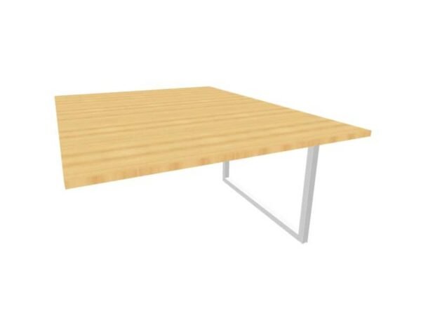 Postazione aggiuntiva bench piano faggio 120x160xH.75 cm gamba ad anello in acciaio argento Practika P2 ECBIA12-FA-A