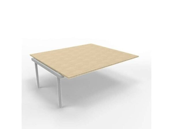 Postazione aggiuntiva bench piano rovere 180x160xH.75 cm gamba a ponte in acciaio argento Practika P3 - ECBIC18-RK-A