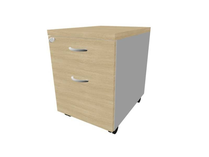 Cassettiera rovere a 1 cassetto con classificatore 42x56xH.58 cm linea Practika Quadrifoglio – PKCACL01-RK-AA
