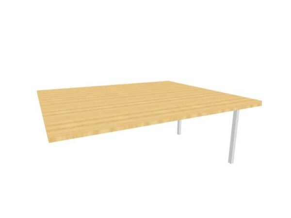 Postazione aggiuntiva bench piano faggio 180x160xH.75 cm gamba a ponte in acciaio argento Practika P3 - ECBIC18-FA-A