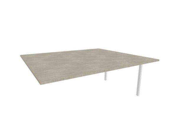 Postazione aggiuntiva bench cemento 180x160xH.75 cm gamba a ponte in acciaio argento Practika P3 -  ECBIC18-CL-A