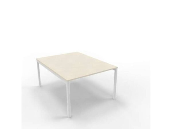 Bench piano cemento 120x160xH.75 cm gamba a ponte in acciaio argento linea Practika P3 Quadrifoglio - ECBEC12-CL-A