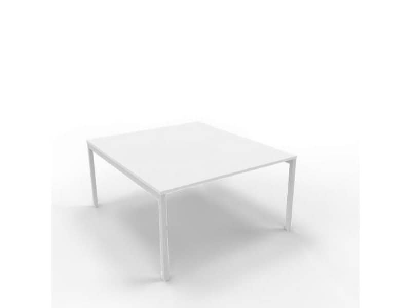 Bench piano grigio 140x160xH.75 cm gamba a ponte in acciaio argento linea Practika P3 Quadrifoglio – ECBEC14-GR-A