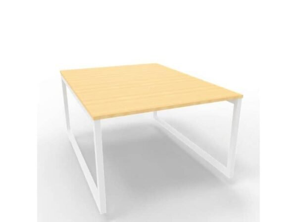 Bench piano faggio 120x160xH.75 cm gamba ad anello in acciaio bianco linea Practika P2 Quadrifoglio - ECBEA12-FA-I