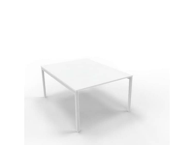 Bench piano grigio 120x160xH.75 cm gamba a ponte in acciaio argento linea Practika P3 Quadrifoglio – ECBEC12-GR-A