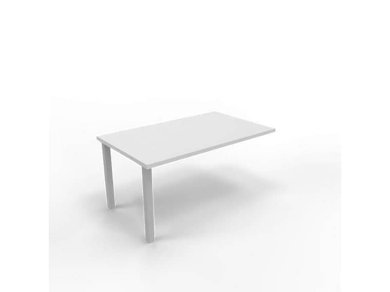 Dattilo scrivania sospeso piano grigio 100x60xH.75 cm gamba sez. quadrata in acciaio argento Practika ECDM100-GR-A