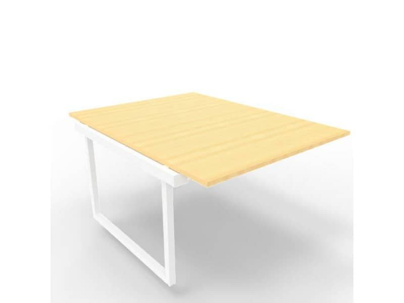 Postazione aggiuntiva bench piano faggio 120x160xH.75 cm gamba ad anello in acciaio bianco Practika P2 ECBIA12-FA-I