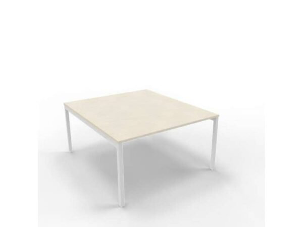 Bench piano cemento 140x160xH.75 cm gamba a ponte in acciaio argento linea Practika P3 Quadrifoglio - ECBEC14-CL-A