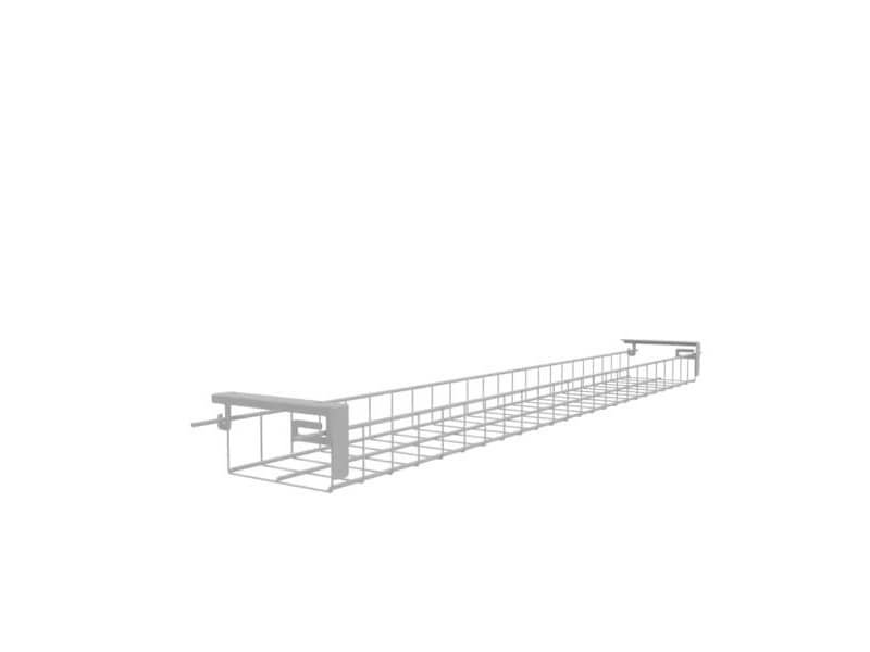 Griglia raccoglicavi Practika sottopiano per scrivanie argento Quadrifoglio 130,3×15,5×6,5 cm – COGRU160-A