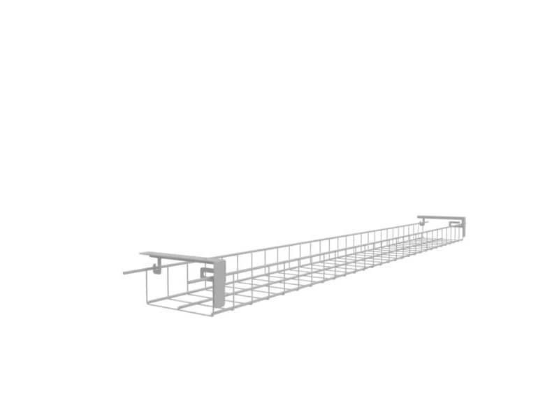 Griglia raccoglicavi Practika sottopiano per scrivanie argento Quadrifoglio 150,3×15,5×6,5 cm – COGRU180-A