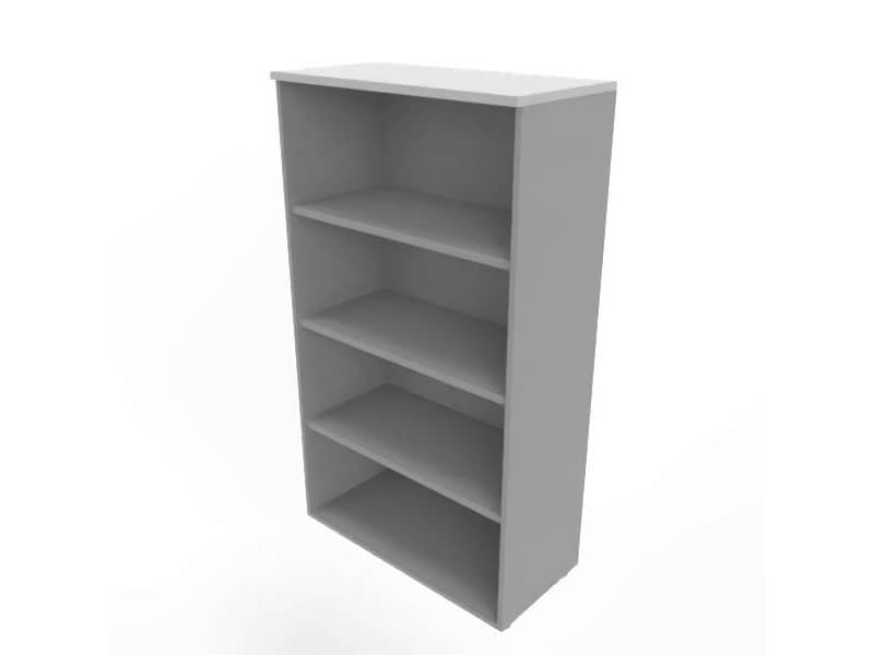 Armadio a giorno medio finitura grigio scocca argento 90x45xH.160 cm linea Practika Quadrifoglio – ECEL90G-GR-AA