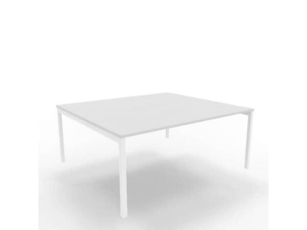 Bench piano grigio 180x160xH.75 cm gamba a ponte in acciaio bianco linea Practika P3 Quadrifoglio - ECBEC18-GR-I
