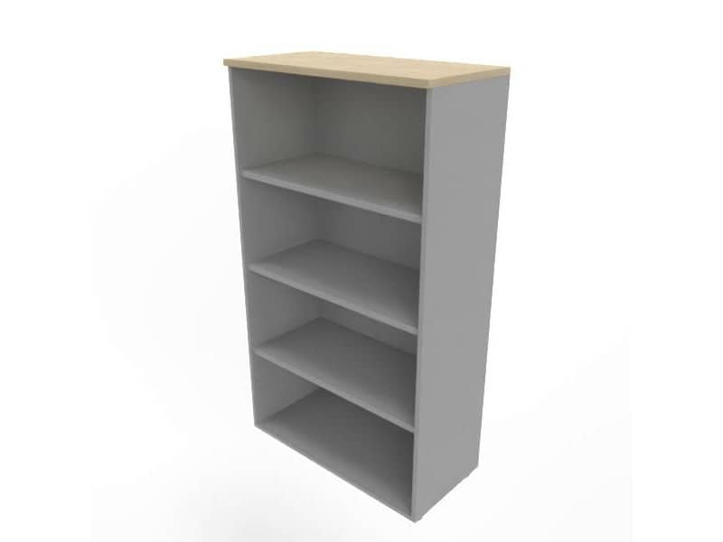 Armadio a giorno medio finitura rovere scocca argento 90x45xH.160 cm linea Practika Quadrifoglio – ECEL90G-RK-AA