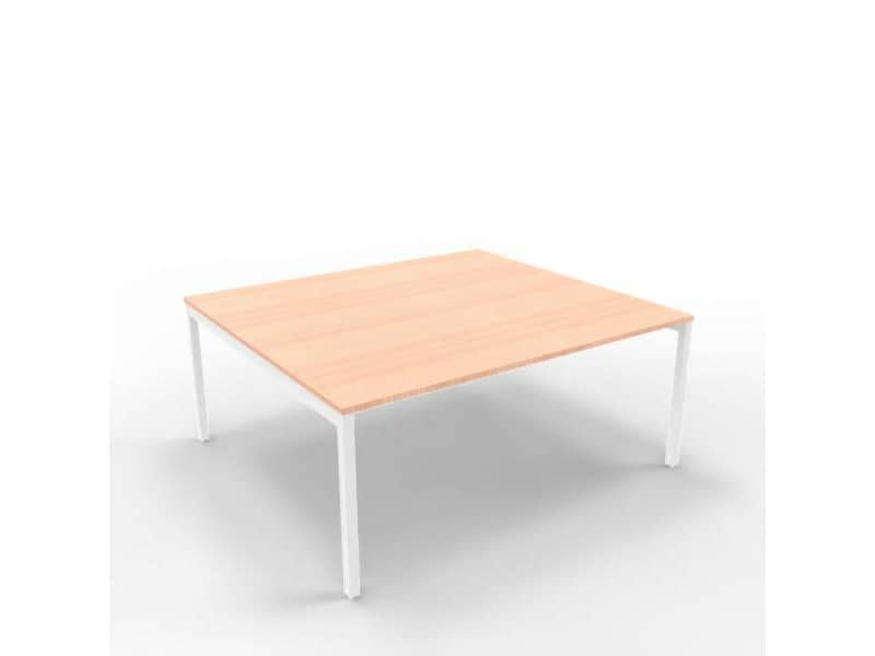 Bench piano noce canaletto 180x160xH.75 cm gamba a ponte in acciaio argento linea Practika P3 – ECBEC18-CL-A