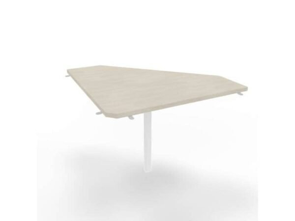 Raccordo 90ø piano cemento 84x84xH.75 cm gamba in acciaio bianco per scrivanie Practika P1 Quadrifoglio ECRA9001-CL-I