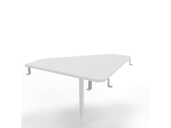 Raccordo 90ø piano bianco 84x84xH.75 cm gamba in acciaio bianco per scrivanie Practika P3 Quadrifoglio ECRA9003-BA-I