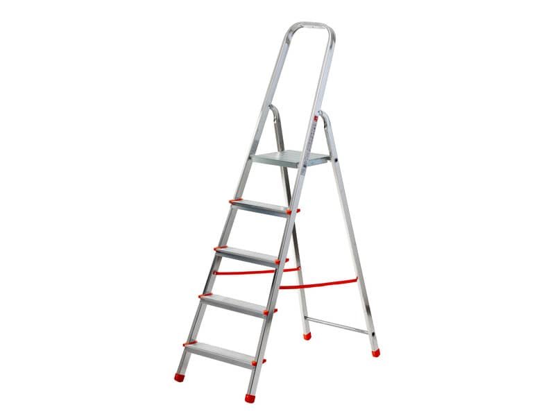 Scala in alluminio Scalama rinforzata Gierre 5 gradini – 0.46×1.06xH.1.63 m AL150