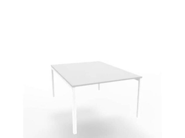 Bench piano grigio 120x160xH.75 cm gamba a ponte in acciaio bianco linea Practika P3 Quadrifoglio - ECBEC12-GR-I
