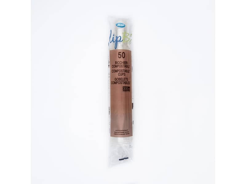 Bicchieri trasparenti IlipBio compostabili in PLA BIO  300 cc – conf. 50 pezzi – 61861