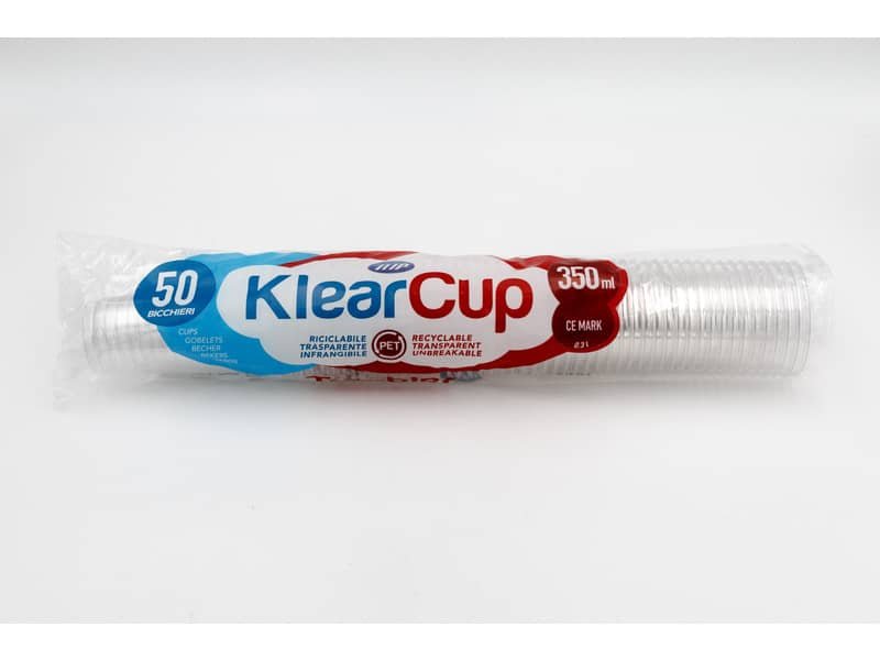 Bicchieri trasparenti in PET KlearCup 350 cc conf. 50 pezzi – 61829